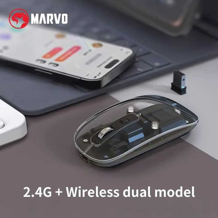 MARVO M810W simsiz sichqoncha — shaffof dizayn | беспроводная мышь