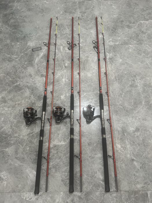 SET RIVER  3 Lansete FL Pro FLX River 3.00m/70-350g + 3 Mulinete Fl Strategist River 6000 10rulment
