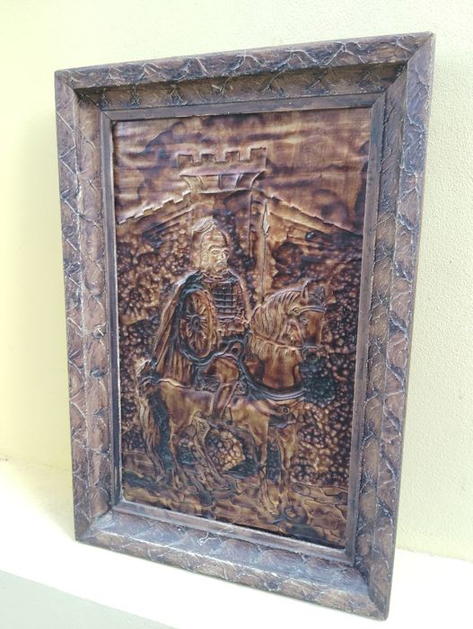 Медна картина изобразяваща хан Аспарух