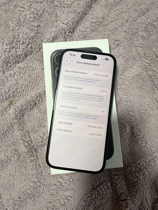 iPhone 16 nou/garantie 100% baterie