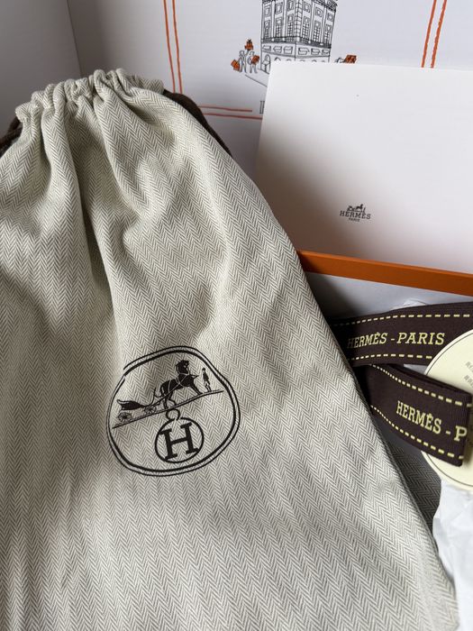 Шлепки Hermes Oran коричневые 1:1, 37 premium