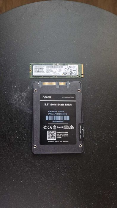 SSD Samsung 512gb M.2 2280 MZ-VLB512B + SSD Apacer 120gb SATA III AP120GAS340G