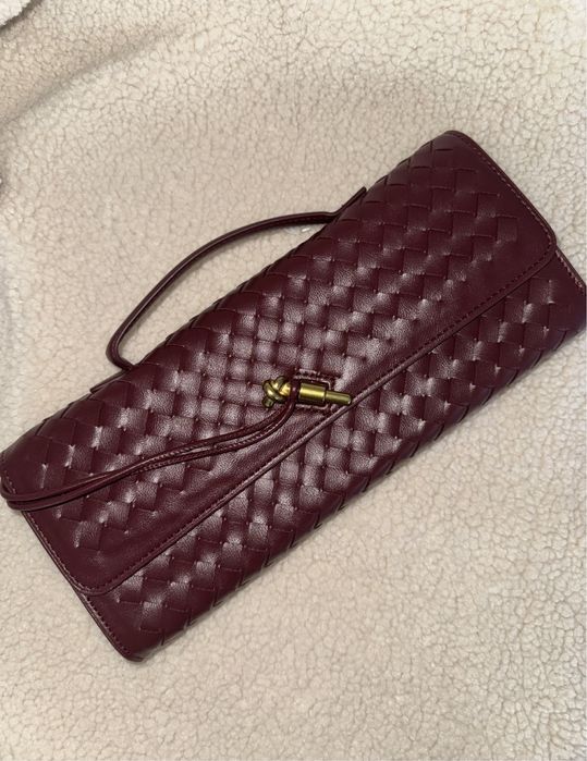 Дамска чанта/клъч бордо Bottega V