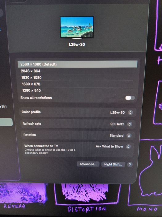 Monitor Lenovo Ultrawide 21:9 2560x1080 90hz 29" (L29w-30)