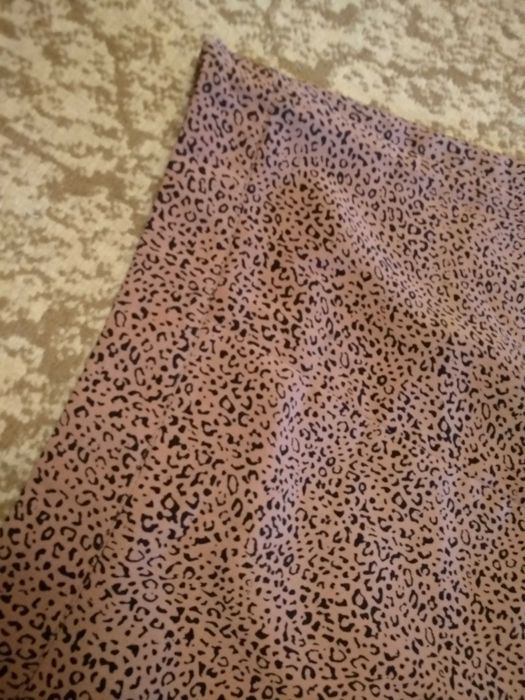 Юбка ниже колен леопардовая коричневая