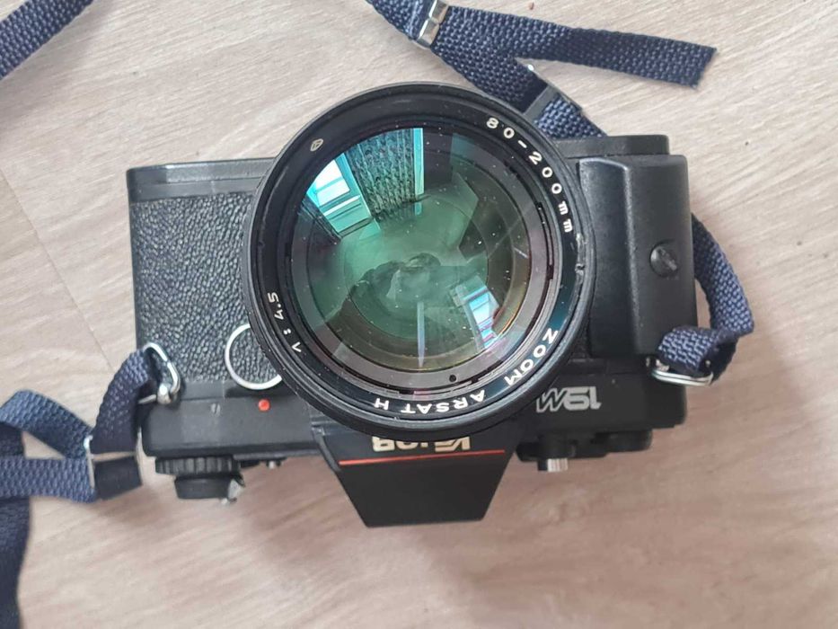 КИЕВ -19М / Лентов фотоапарат  с телеобектив / техника за ценители
