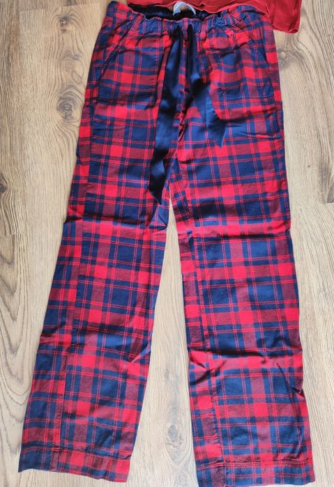 Памучен сет за спане/пижама Christmas Mood - червено-син.