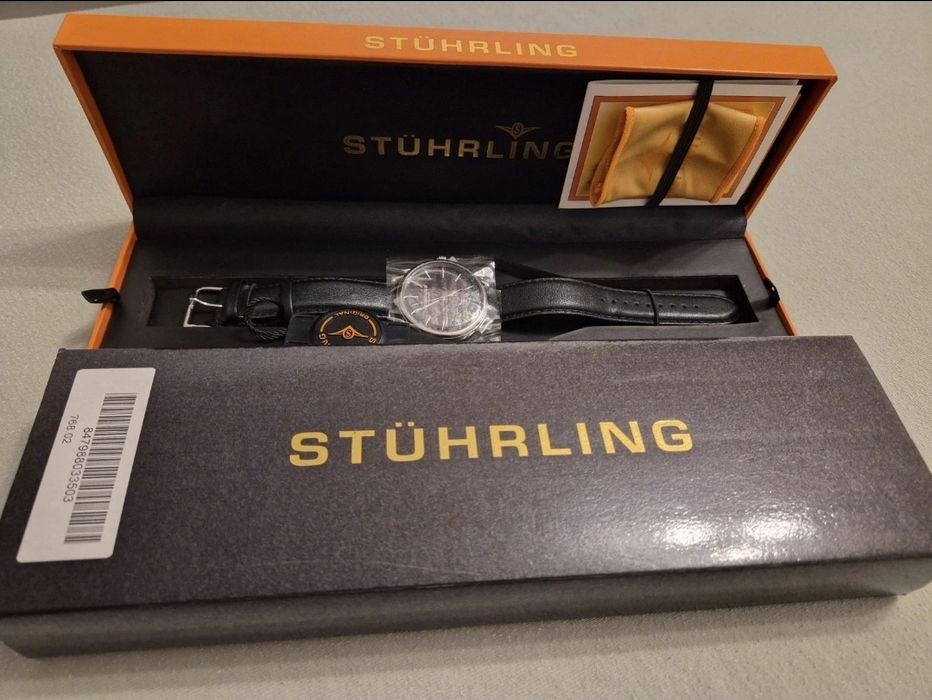 Ceas Stürling - 42 mm - negru - NOU
