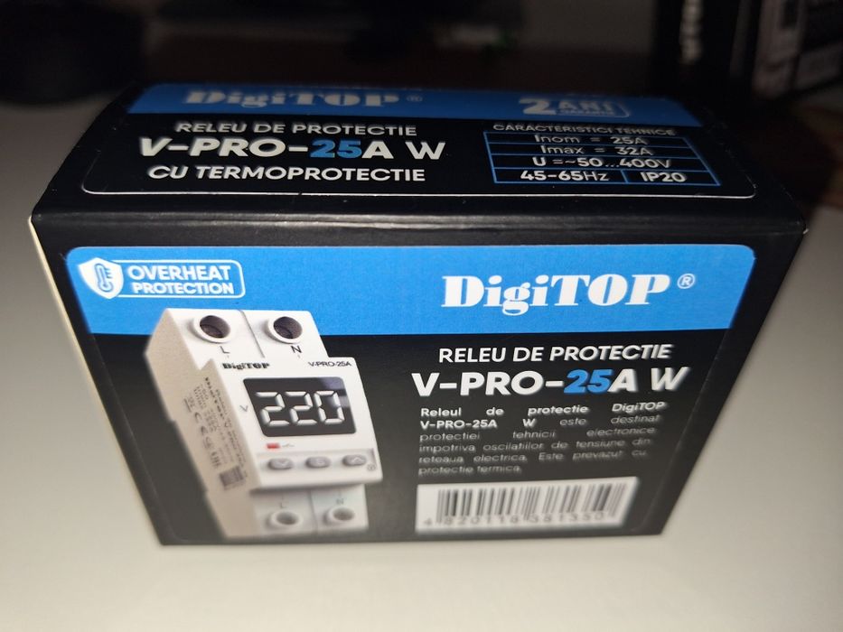 Releu protectie tensiune monofazat 25A