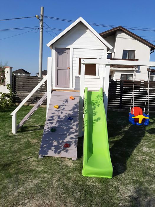 Casuta lemn pentru copii, loc de joaca