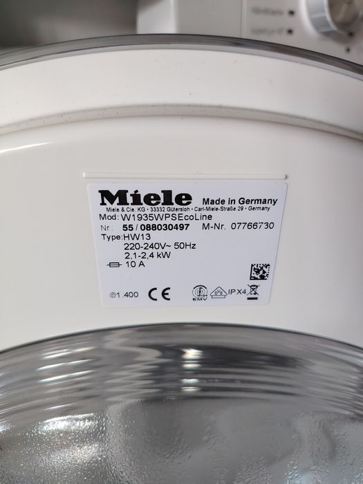 Пералня +гаранция. MIELE ПЧЕЛНА ПИТА. КЛАС А 7кг. Доставка за София