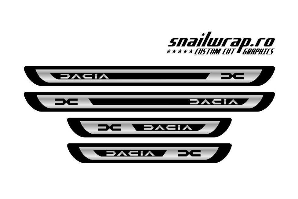 Stickere auto  / autocolante protectii praguri Dacia Duster, Logan etc