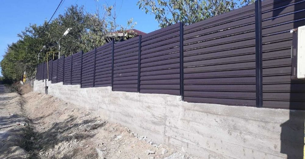 Garduri din sipca metalica, panou stil jaluzele, tabla,plasa bordurata