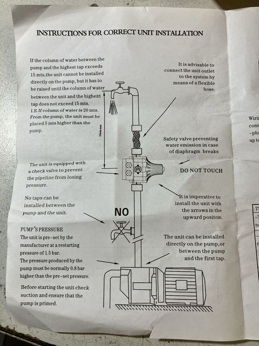 Prescontrol/Control automat pentru pompa apa