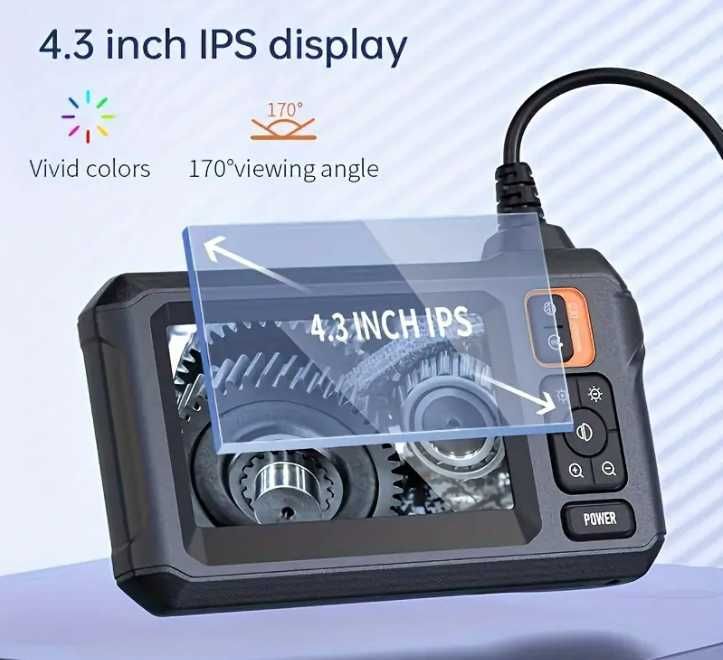 Професионален Ендоскоп Камера 4.3" HD дисплей 1, 5, 10, 20 и 30м сонда