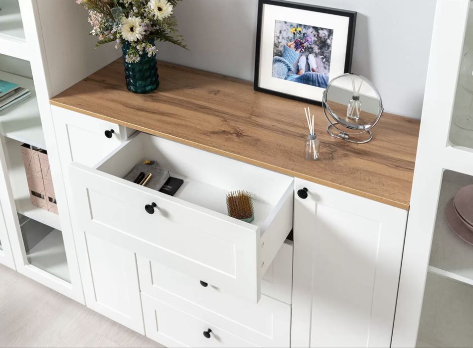 Комод белый/ дуб б/у