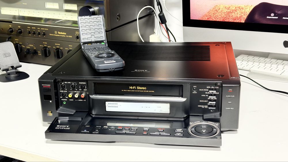 Video Recorder Hi-Fi Stereo Sony SLV-E9VC cu Telecomandă Originală • Model de Top High-End • Se Vinde ca Defect • Pentru Reparație sau Piese