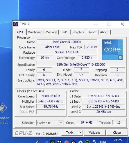 Продам Intel Core i5 12600K