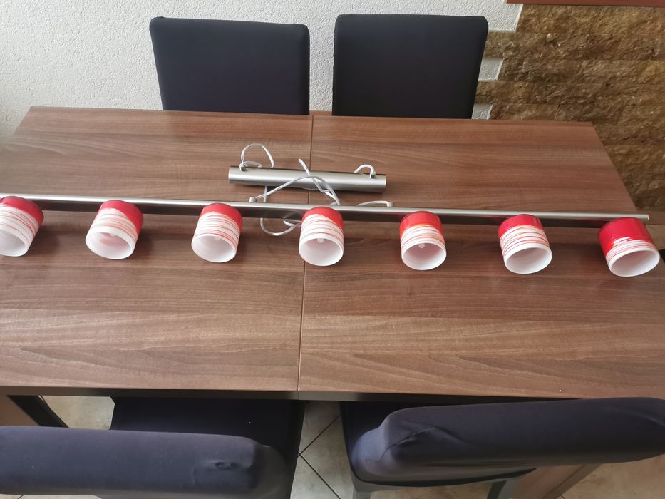 Aplica Candelabru Rosu cu Alb Nou!