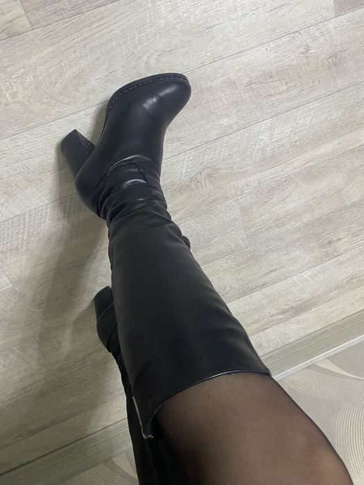 Сапоги кожанные зимние