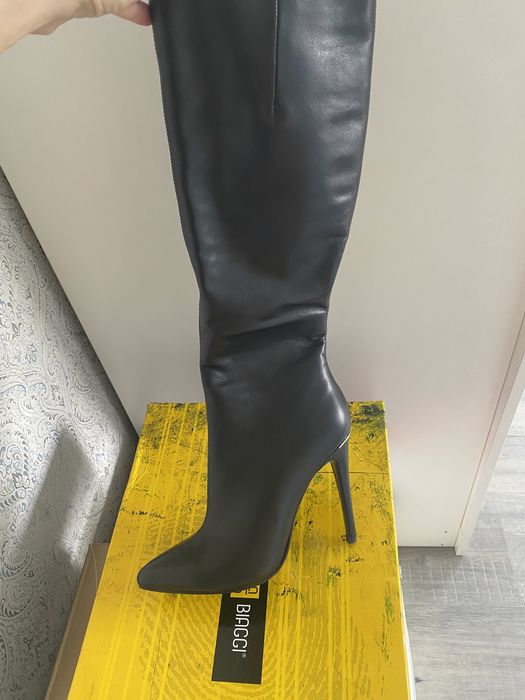 Кожаные сапоги