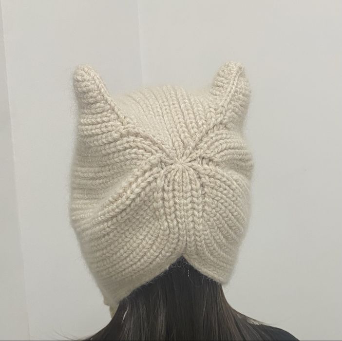 Шапка ангор,в виде кошки