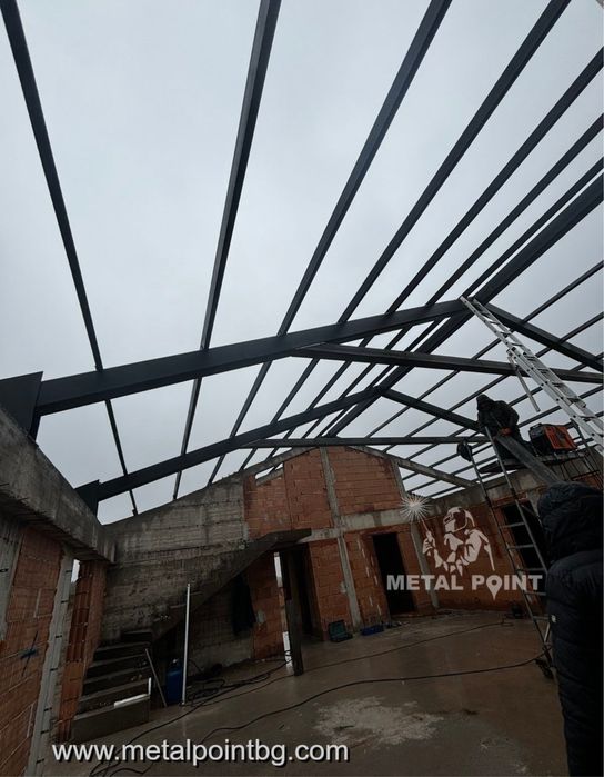 Метални конструкции за къщи навеси и гаражи