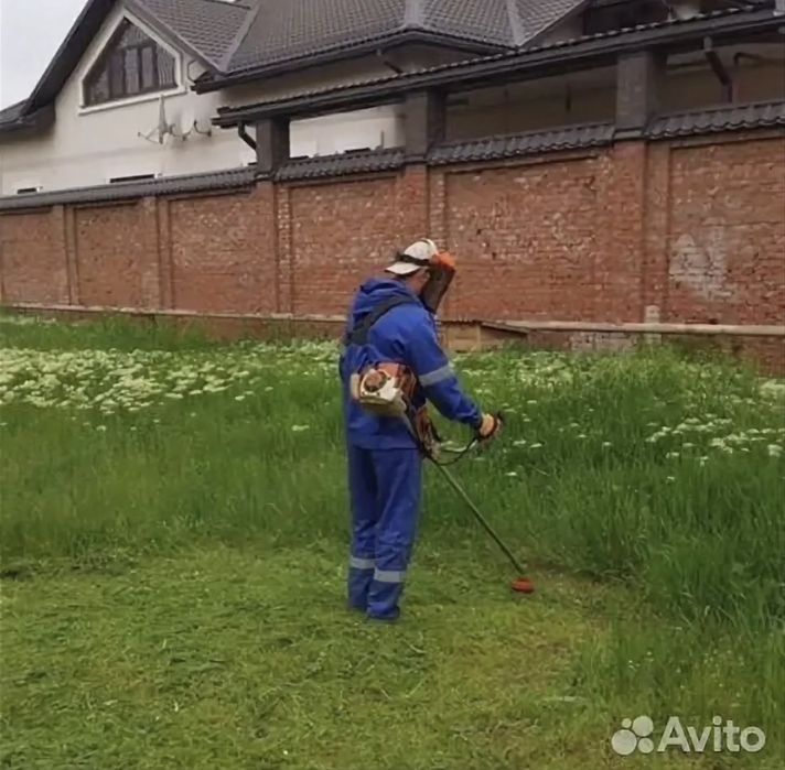 Косим траву уборка огорода