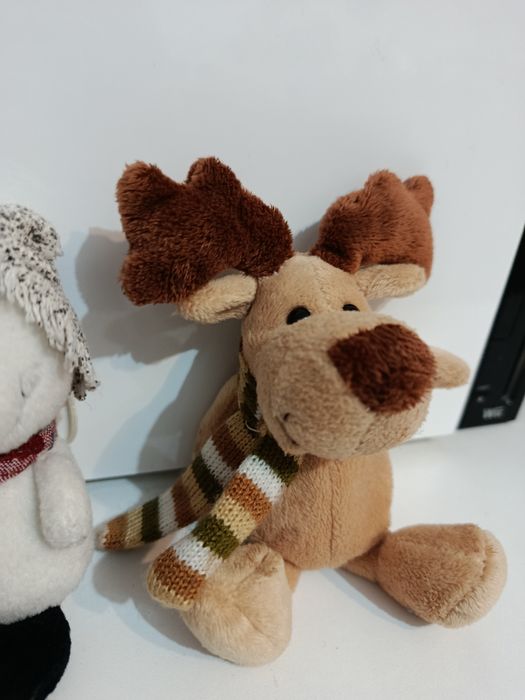 Lot 3 plusuri mici drăgălașe pentru Crăciun arici om de zăpadă și ren