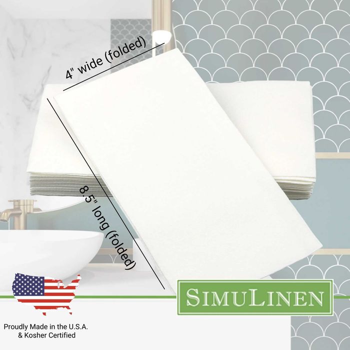 Servetele oaspeti premium, Simulinen, design simplu, material textil