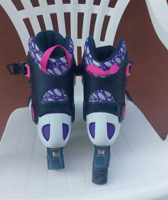 Детски ролери  розово/лилави Play 5 Oxelo размер 34/36