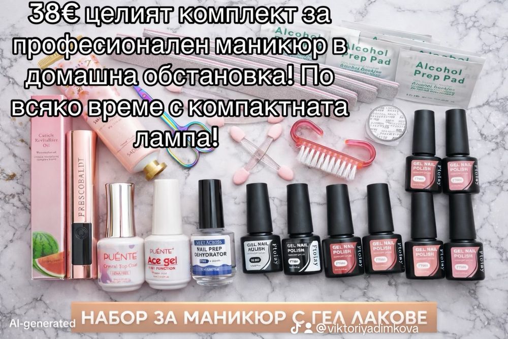 Комплект за професионален гел в домашни условия!