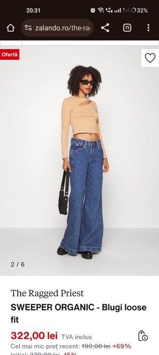 blugi loose fit dama