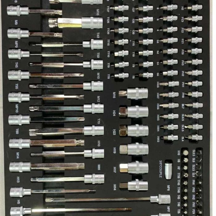 Шкаф с инструменти KraftWelle със 7 чекмеджета – 6 пълни