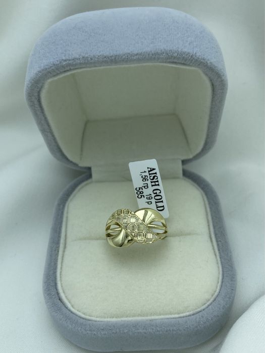 Золотое кольцо 585 проба, тилла узук 585 проба