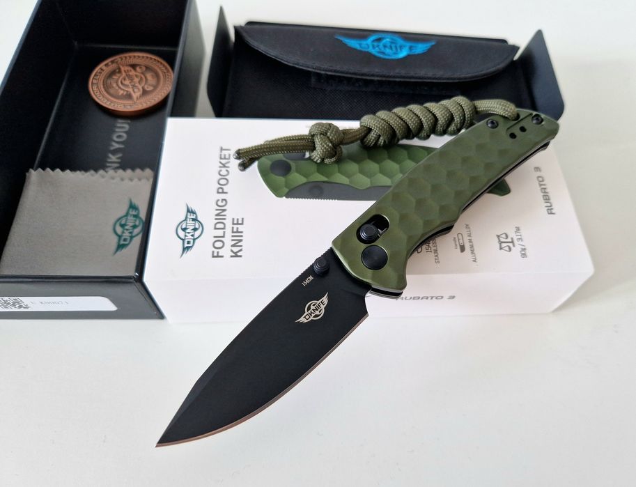 Cutit pliabil EDC Oknife Rubato 3, otel 154CM, rail lock, nou