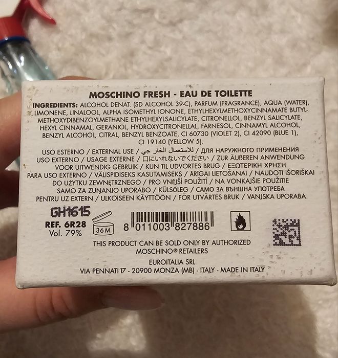 Moschino Fresh парфюм, 30 мл. Оригинал.