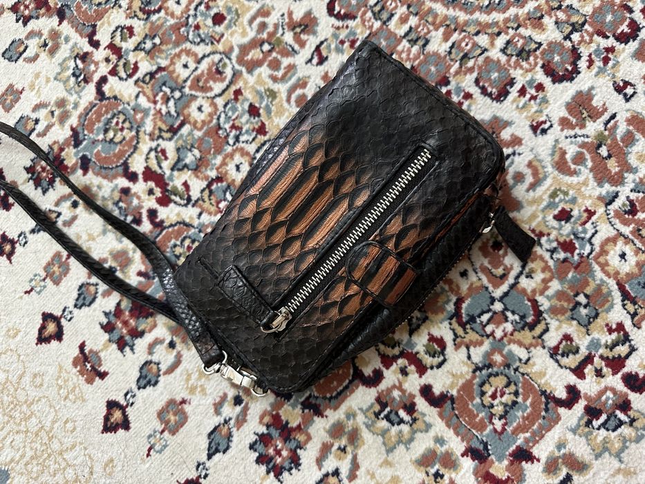 Сумка кошелек из кожи питона