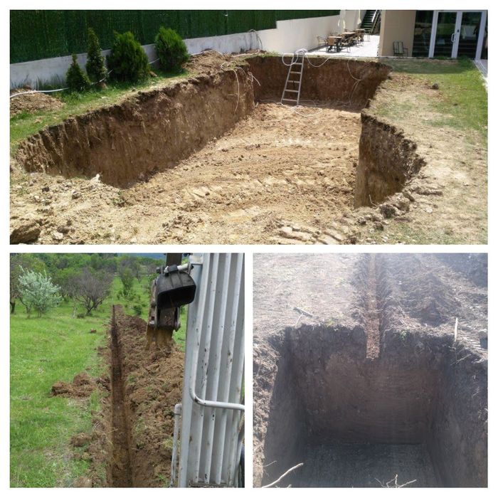 Услуга с мини багер, бобкат, комб. Багер, валяк, хидравличен чук.