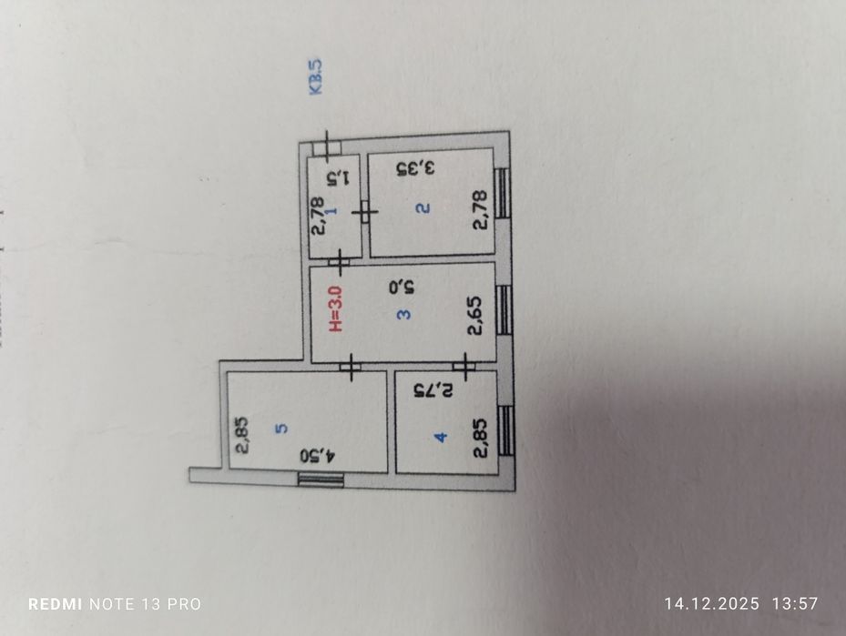 Продам 3х комнатную  квартиру