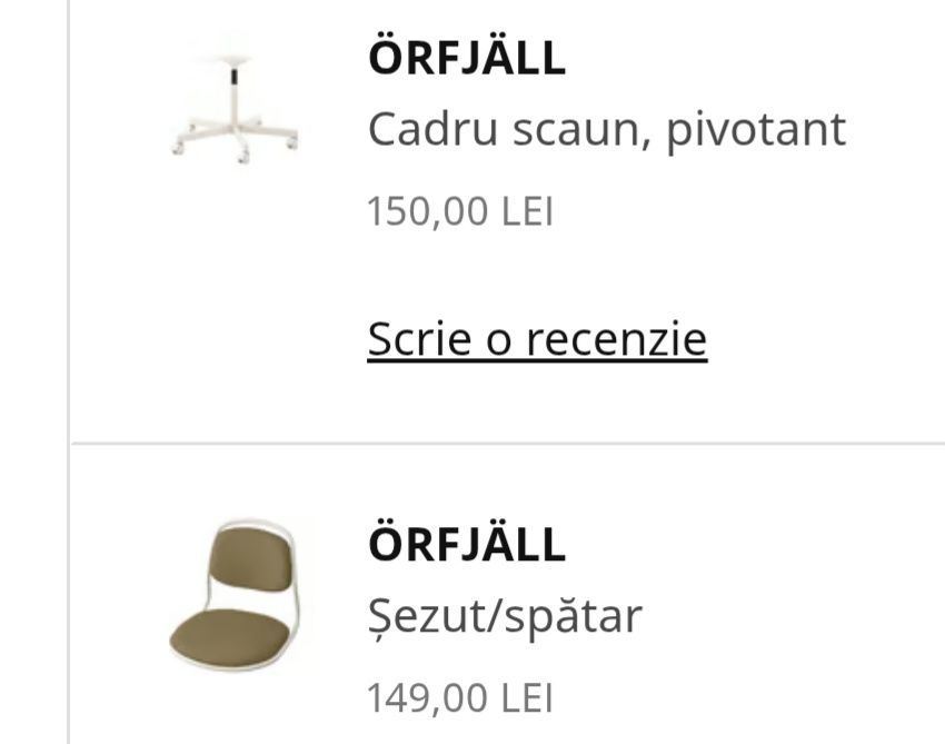 Scaun birou ikea orfjall