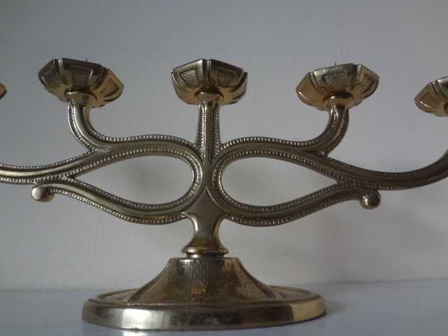 Месингов свещник за 5 бр. свещи от Италия