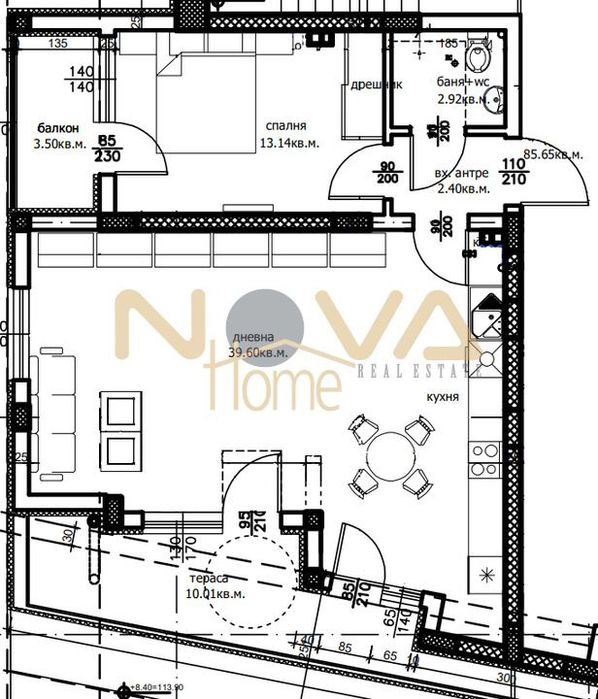 Продава се Двустаен апартамент в Варна, Левски - 97 кв.м за 938 €/кв.м - Снимка #2