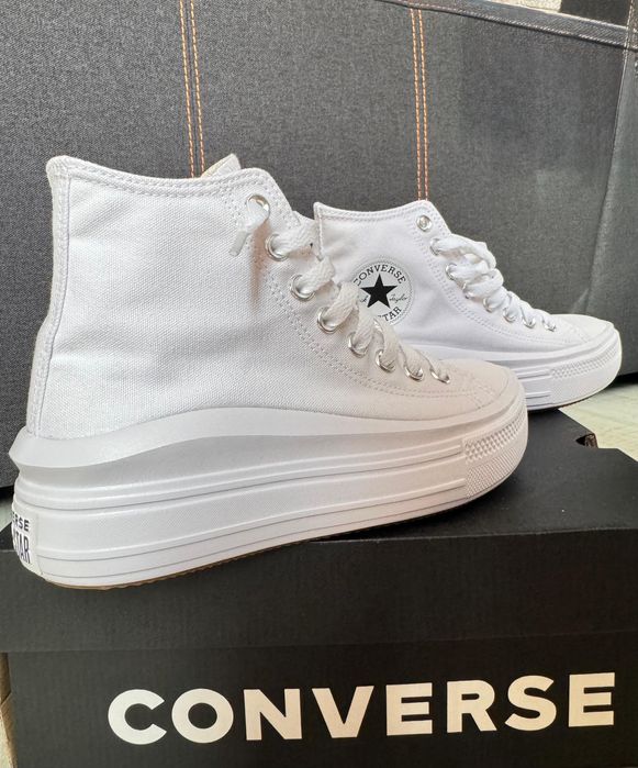 Tenisi  Converse Chuck Taylor All Star Move Hi Alb  mărimea 37, 259 lei Noi !!! Cadou!!!