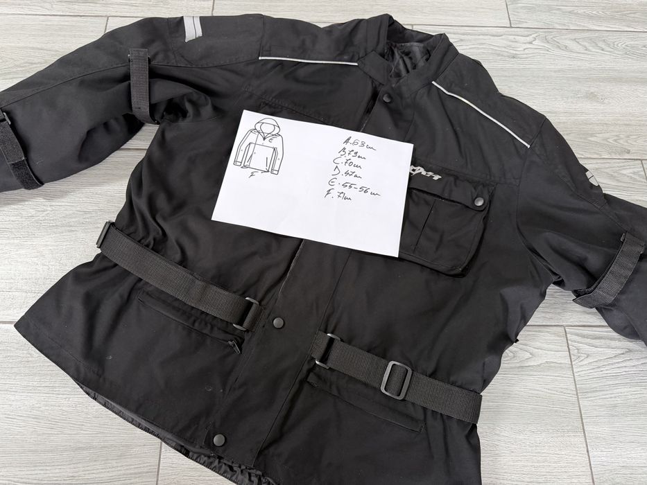 Geaca moto 4XL neagra