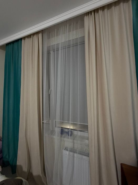 Продам тюль с портьерами