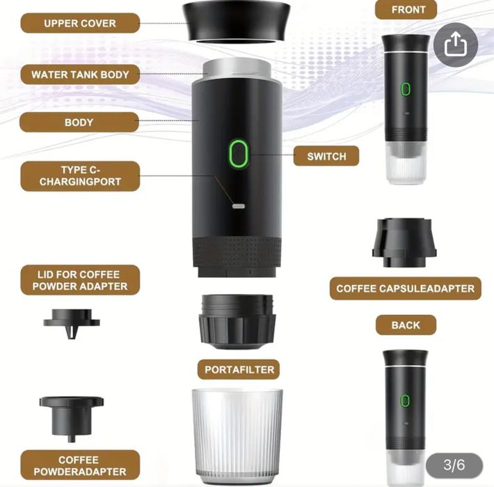 Преносима автоматична кафе машина