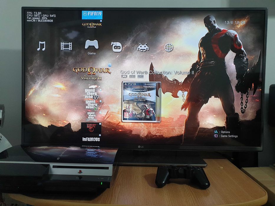 PS3 modat CFW 320 GB + 60 jocuri (GTA V, Red Dead, God of War, NFS)