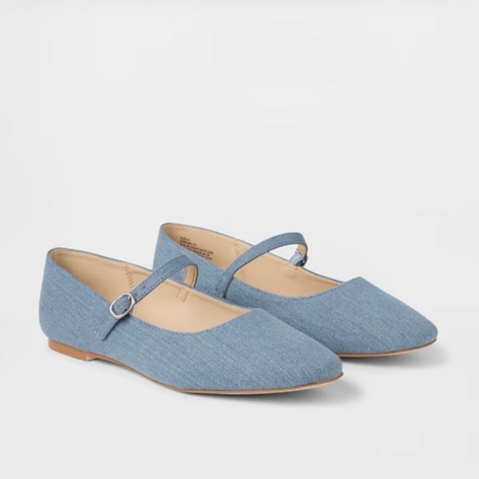 Gap, denim mary jane flats