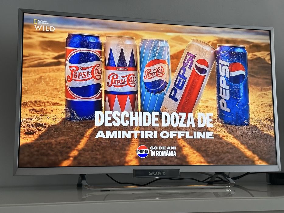 Televizor LED 32” Sony Full HD Wi-Fi KDL-32W651A BRAVIA in stare foarte buna, subtire, telecomanda si stativ originale